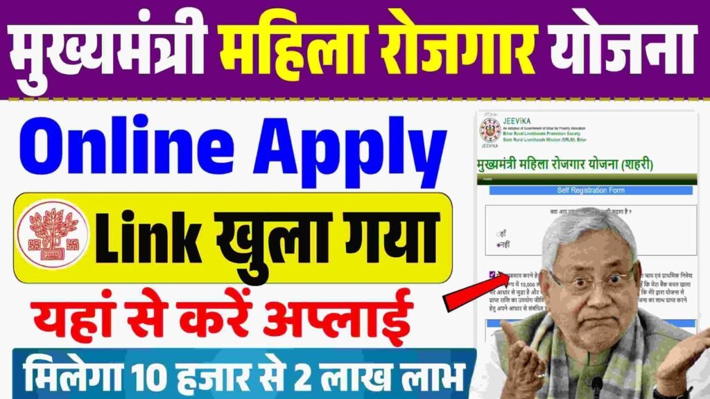 Mukhyamantri Mahila Rojgar Yojana 2025 Urban