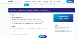 SBI Platinum Jubilee Asha Scholarship 2025