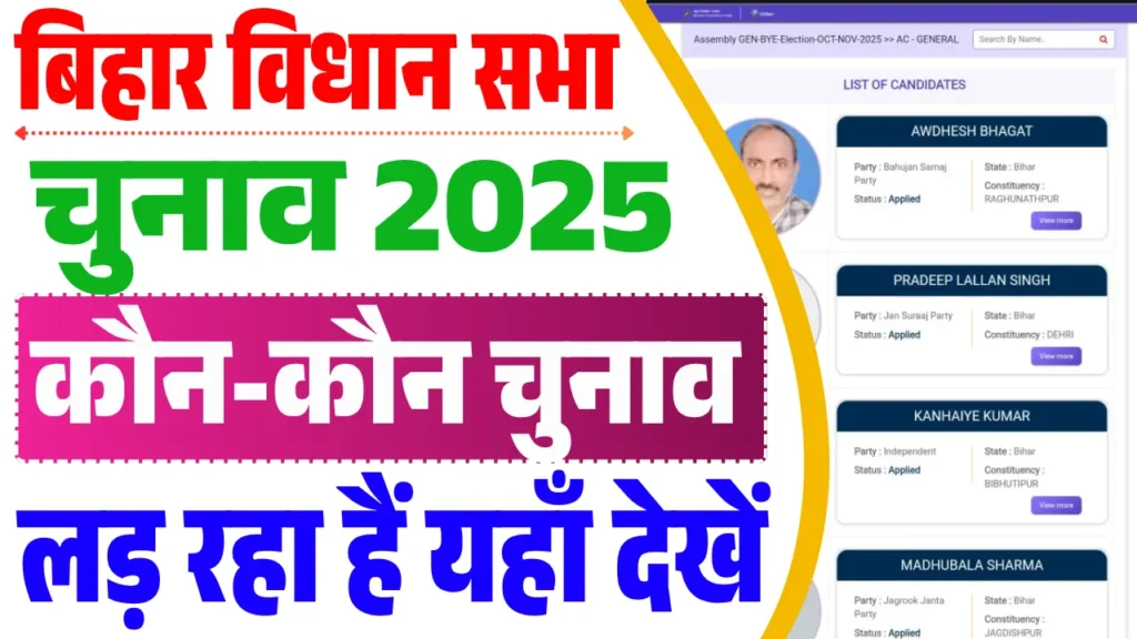 Bihar Election Candidate List 2025